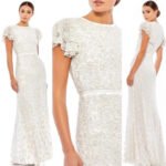 Mac Duggal High Neck Flutter Cap Sleeve Gown #10748 - Size 10