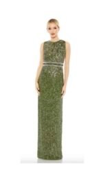 Mac Duggal 93603 Sz 14 Sequined High Neck Sleeveless Column Gown - Image 3