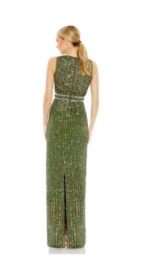 Mac Duggal 93603 Sz 14 Sequined High Neck Sleeveless Column Gown - Image 4
