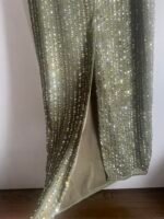 Mac Duggal 93603 Sz 14 Sequined High Neck Sleeveless Column Gown - Image 9