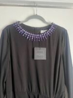 Ieena for Mac Duggal 44069 Beaded Long Sleeve Fitted Jersey Dress Size Large - Image 5