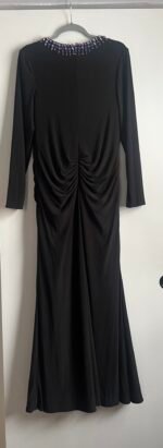 Ieena for Mac Duggal 44069 Beaded Long Sleeve Fitted Jersey Dress Size Large - Image 8