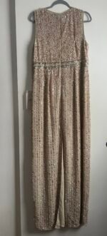 MAC DUGGAL 93603 VERTICAL SEQUIN NUDE COLUMN GOWN sz 14 - Image 8