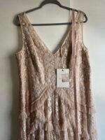 Mac Duggal 9162 sequined scallop ruffle tiered V-neck gown Sz 18 - Image 6