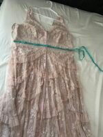 Mac Duggal 9162 sequined scallop ruffle tiered V-neck gown Sz 18 - Image 10