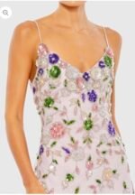 Mac Duggal Floral Embellished High Slit Sleeveless Gown 10893 Size 10 Dress NWT - Image 4