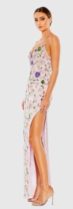 Mac Duggal Floral Embellished High Slit Sleeveless Gown 10893 Size 10 Dress NWT - Image 5