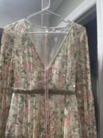 Mac Duggal 93788 Dress 4 Embellished Floral Faux Wrap A-Line Long Sleeves NWT - Image 6