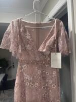 Mac Duggal 67909 Embellished Illusion Butterfly Sleeve Dress in Rose Pink Size 2 - Image 6