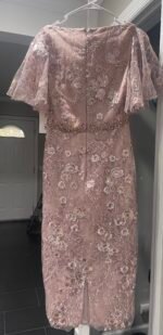 Mac Duggal 67909 Embellished Illusion Butterfly Sleeve Dress in Rose Pink Size 2 - Image 10