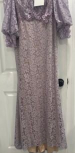 Mac Duggal 79397 Sz 16 Lilac Lace Long Sleeve V Neck Embellished Gown - Image 14