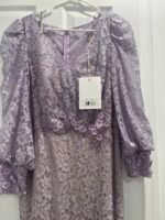 Mac Duggal 79397 Sz 6 Lilac Lace Long Sleeve V Neck Embellished Gown - Image 14