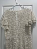 Mac Duggal 10827  Floral Embellished Flutter Sleeve Midi Dress Size 12 - Image 6