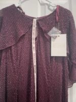 MAC DUGGAL 5948 Beaded Cape Sleeve Gown Amethyst Size 18W Formal Wedding - Image 7