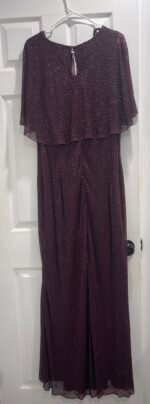 MAC DUGGAL 5948 Beaded Cape Sleeve Gown Amethyst Size 18W Formal Wedding - Image 8