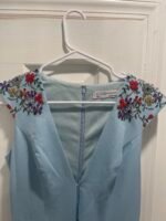 IEENA Mac Duggal 26540 Floral Beaded Cap Sleeve ALine Gown Blue Sz 6 - Image 6