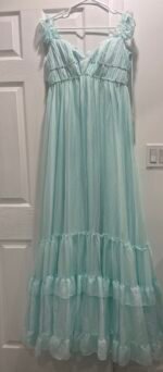 Mac Duggal 68086 Mint Green Sz 8 Ruffle Tiered Babydoll Flowly Gown - Image 7