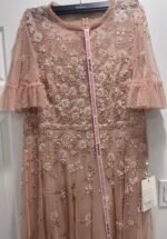NWT Mac Duggal 9199 Sz 16 Floral Embellished Flutter Sleeve A Line Gown - Image 8