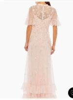 NWT Mac Duggal 9199 Sz 16 Floral Embellished Flutter Sleeve A Line Gown - Image 6