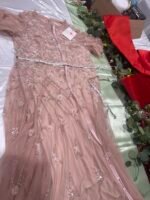 NWT Mac Duggal 9199 Sz 16 Floral Embellished Flutter Sleeve A Line Gown - Image 12