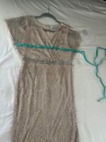 Mac Duggal 93678 Glitter Accented Fully Embellished Column Dress Nude Sz 6 - Image 11