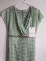 Mac Duggal 93994 Sage Green 4 Beaded Wrap Short Sleeve Formal Gown Maxi - Image 6