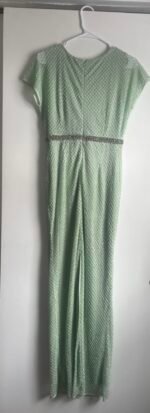 Mac Duggal 93994 Sage Green 4 Beaded Wrap Short Sleeve Formal Gown Maxi - Image 7