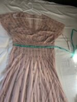 Mac Duggal 9223 Sz 14 Pink Rose Floral Embellished Flutter Sleeve  Gown - Image 13