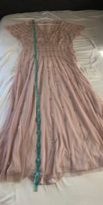 Mac Duggal 9223 Sz 14 Pink Rose Floral Embellished Flutter Sleeve  Gown - Image 14