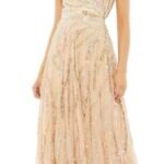 Mac Duggal 5445 CAP SLEEVE EMBELLISHED EVENING GOWN Size 18