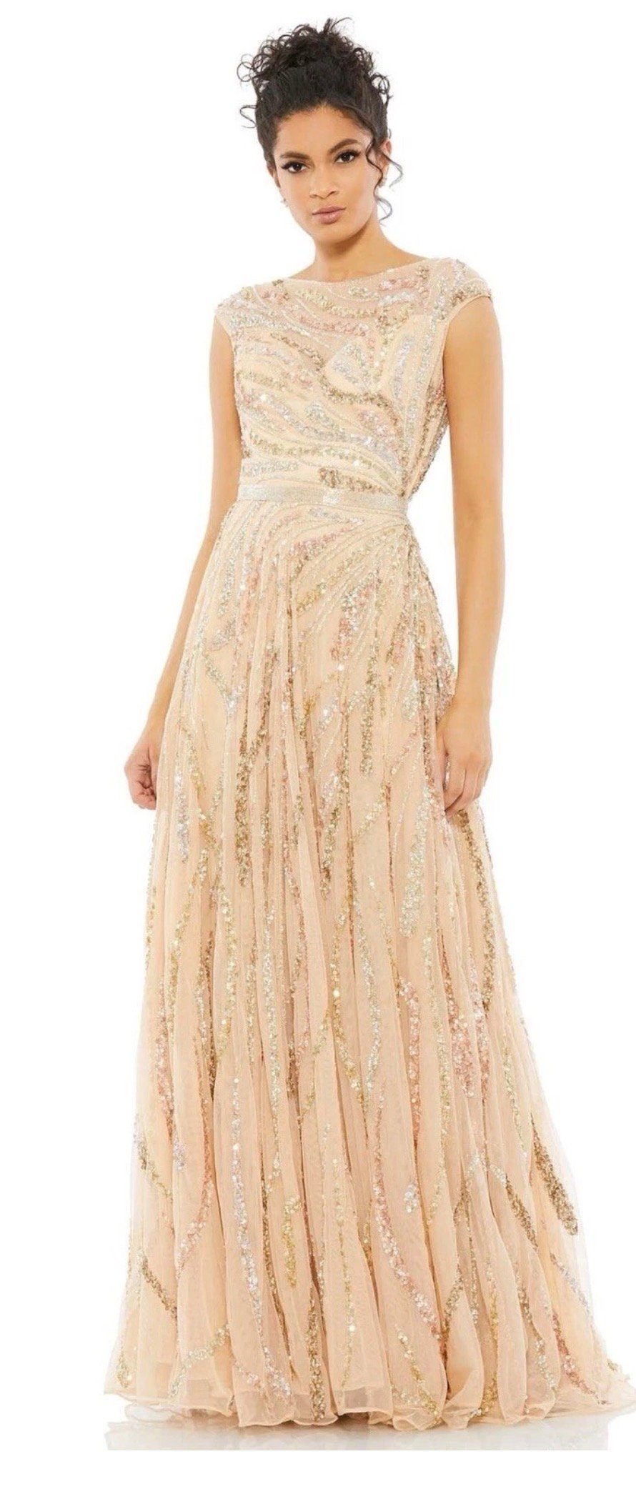 Screenshot Mac Duggal 5445 CAP SLEEVE EMBELLISHED EVENING GOWN Size 18 - Image 1