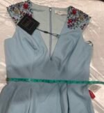 IEENA Mac Duggal 26540 Floral Beaded Cap Sleeve ALine Gown Blue Sz 6 - Image 13