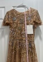 Mac Duggal 5717 Size 10 Taupe Multi Embellished Butterfly Sleeve Gown - Image 7