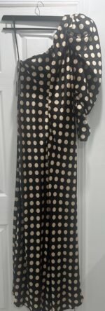 Ieena Mac Duggal - 26515 Sz 8 Puff Long Sleeve One Shoulder Polkadot Dress - Image 8