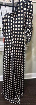 Ieena Mac Duggal - 26515 Sz 8 Puff Long Sleeve One Shoulder Polkadot Dress - Image 9