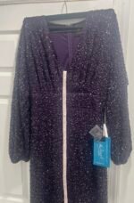 Mac Duggal 10791 Sequin Long Sleeve Tulle GownSz 8 Amethyst Mrsp $498 - Image 5