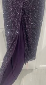 Mac Duggal 10791 Sequin Long Sleeve Tulle GownSz 8 Amethyst Mrsp $498 - Image 7