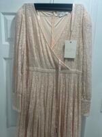 Mac Duggal 93679D Sz 20 Light Rose Peach Embellished Lace Long Sleeve Gown - Image 6