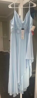 ieena for mac duggal 70191 Asymmetrical Skirt Chiffon Dress Sz 14 - Image 5