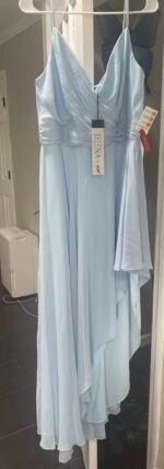 ieena for mac duggal 70191 Asymmetrical Skirt Chiffon Dress Sz 14 - Image 6