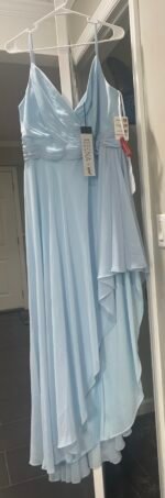 ieena for mac duggal 70191 Asymmetrical Skirt Chiffon Dress Sz 14 - Image 4