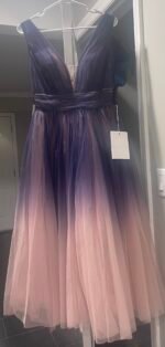 Mac Duggal 20403 - Ombre A-Line Midi Dress NWT Size 6 - Image 5