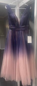 Mac Duggal 20403 - Ombre A-Line Midi Dress NWT Size 6 - Image 7