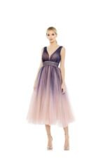 Mac Duggal 20403 - Ombre A-Line Midi Dress NWT Size 6