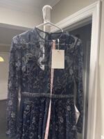 MAC DUGGAL 10799 BEADED ILLUSIONS HIGH NECK LONG SLEEVE A-LINE DRESS sz 8 - Image 6