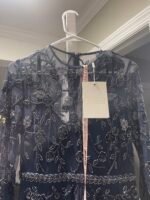 MAC DUGGAL 10799 BEADED ILLUSIONS HIGH NECK LONG SLEEVE A-LINE DRESS sz 8 - Image 7