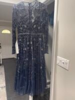 MAC DUGGAL 10799 BEADED ILLUSIONS HIGH NECK LONG SLEEVE A-LINE DRESS sz 8 - Image 8