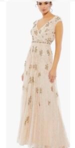 MAC DUGGAL 14 Embellished Wrap Cap Sleeve A-Line Gown 93575 NWT - Image 5