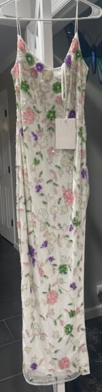 Mac Duggal Floral Embellished High Slit Sleeveless Gown 10893 Size 10 Dress NWT - Image 7