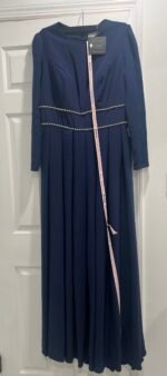 Ieena for Mac Duggal 55705 A-Line Rhinestone Evening Gown Midnight Size 12 - Image 5